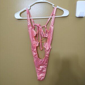 Candyland Sexy Cut Out Thong One Piece Bathing Suit One Size
